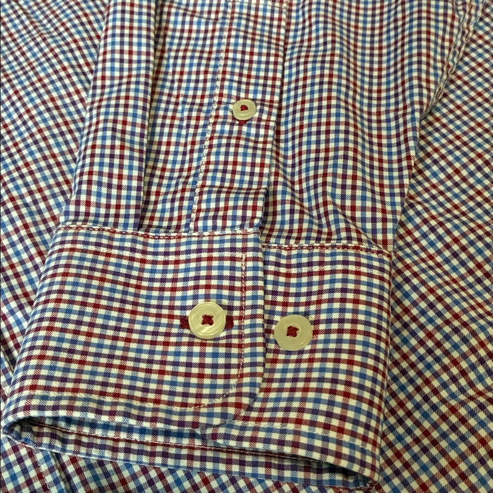 Untuckit Lorimar Checked Button Down Shirt Blue R… - image 4